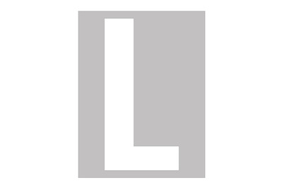 Image of Folienbuchstabe L 95 mm weiss bei JUMBO