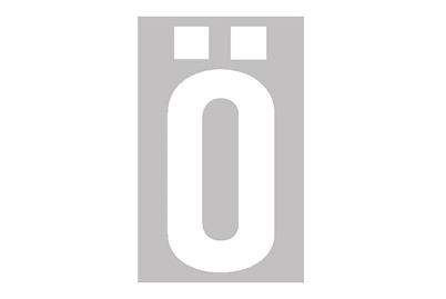 Image of Folienbuchstabe Ö 95 mm weiss bei JUMBO