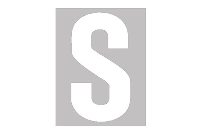 Image of Folienbuchstabe S 95 mm weiss bei JUMBO
