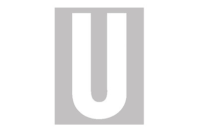 Image of Folienbuchstabe U 95 mm weiss bei JUMBO