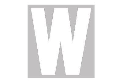 Image of Folienbuchstabe W 95 mm weiss bei JUMBO