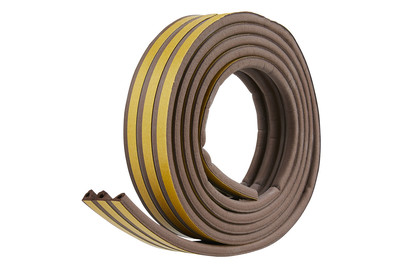 Image of Tesamoll Gummidichtung für Fenster und Türen P-Profil 6 m x 9 mm x 5.5 mm braun bei JUMBO