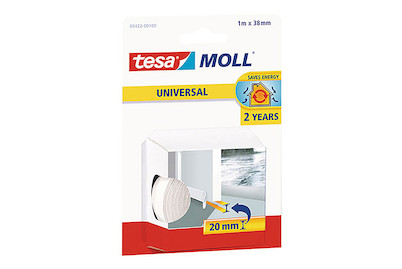 Image of Tesamoll Türbodendichtung Schaumstoff 1 m x 38 mm weiss bei JUMBO