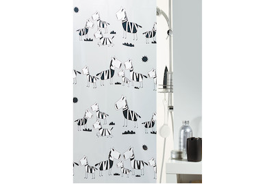 Image of Duschvorhang Zebi 180x200 cm schwarz bei JUMBO