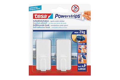 Image of Tesa selbstklebender Haken bis 2 kg weiss bei JUMBO