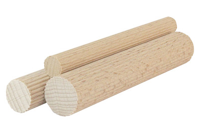 Image of Dübelrundstab gerillt 10 mm natur bei JUMBO