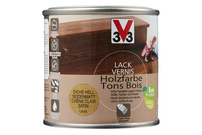 Image of V33 Lack Holzfarbe satiniert 0.25 l 61 Eiche hell bei JUMBO