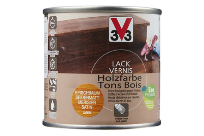 Image of V33 Lack Holzfarbe satiniert 0.25 l 63 Kirsche bei JUMBO