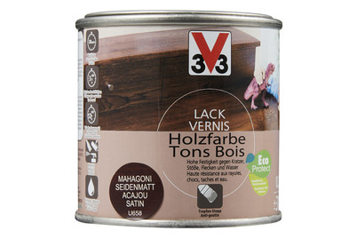 Image of V33 Lack Holzfarbe satiniert 0.25 l 63 Mahagoni bei JUMBO