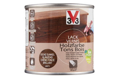 Image of V33 Lack Holzfarbe 0.25 l 72 Eiche glanz mittel bei JUMBO