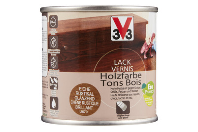 Image of V33 Lack Holzfarbe 0.25 l 76 Eiche rustikal glanz bei JUMBO