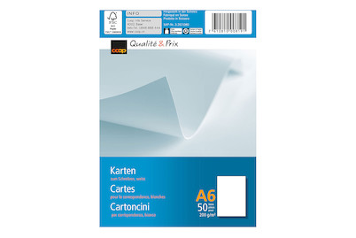 Image of Qualité&Prix Schreibkarten A6 weiss 50 Stück bei JUMBO