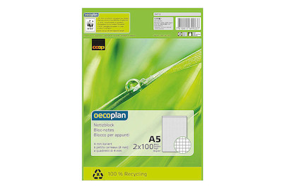 Image of Oecoplan Notizblockkariert A5 2 Stück bei JUMBO