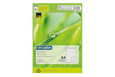 Image of Oecoplan Notizblock kariert A4 100 Blätter bei JUMBO