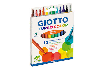 Image of Giotto Fasermaler Turbo Color 12 Stück