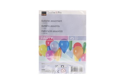 Image of Luftballons assortiert mit einem Ventil 25 Stück bei JUMBO