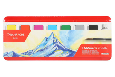 Image of Caran d'Ache Gouache Tabletten Assort. 8 Farben bei JUMBO