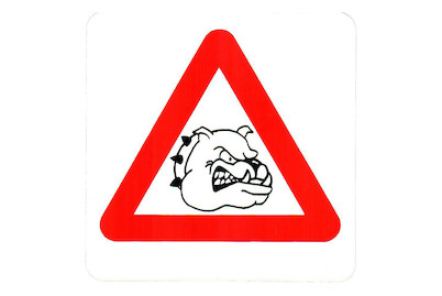Image of Sticker Warnung vor dem Hund bei JUMBO