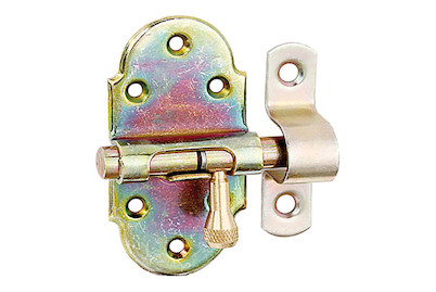 Image of Grendelriegel mit Schlaufe und Feder 40x75 mm bei JUMBO