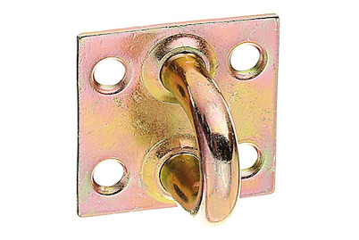 Image of Ösenplatte buntchrom verzinkt Bügel 6.5 mm, 37x15 mm bei JUMBO