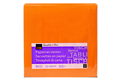 Image of Servietten orange 33cm 50 Stück bei JUMBO