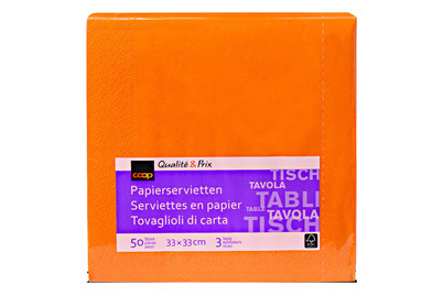 Image of Servietten orange 33cm 50 Stück