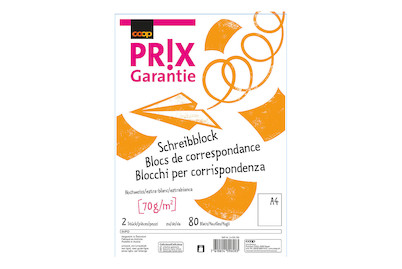 Image of Prix Garantie Schreibblock A4 unlin. 2 Stück