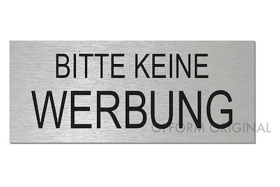 Image of Alu-Schild Bitte keine Werbung bei JUMBO