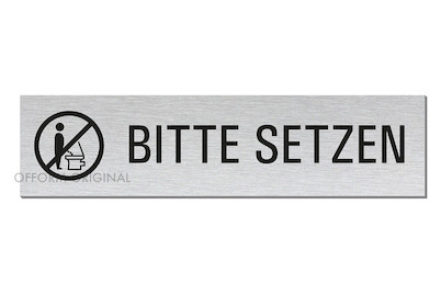 Image of Alu-Schild Bitte setzen bei JUMBO