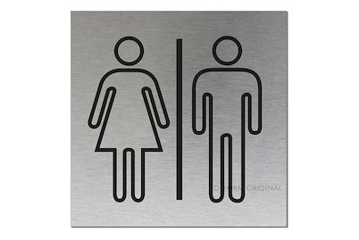 Image of Alu-Schild Toiletten + Symbol