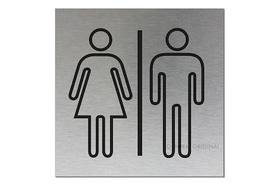 Image of Alu-Schild Toiletten + Symbol bei JUMBO