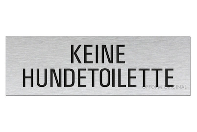 Image of Alu-Schild KeineHundetoilette bei JUMBO