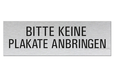 Image of Alu-Schild Bitte keine Plakate anbringen bei JUMBO