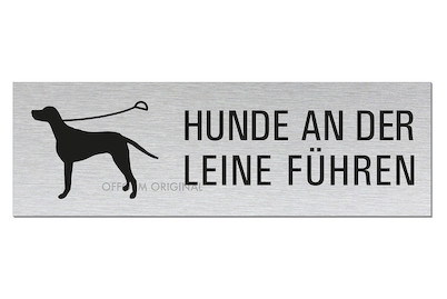 Image of Alu-Schild Bitte Hunde an der Leine führen bei JUMBO