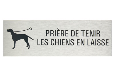 Image of Alu-Schild Tenir les chiens en laisse bei JUMBO