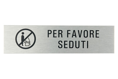 Image of Alu-Schild Per favore seduti bei JUMBO