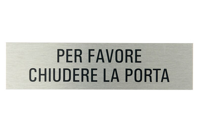 Image of Alu-Schild Chiudere la porta p.f. bei JUMBO