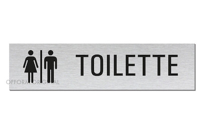 Image of Alu-Schild Toilette ital.