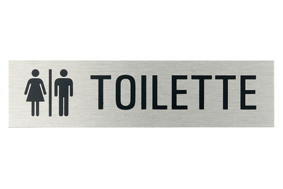 Image of Alu-Schild Toilette ital. bei JUMBO