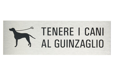 Image of Alu-Schild C. il cane al guinzaglio bei JUMBO