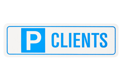 Image of Kunststoff-Schild Clients bei JUMBO