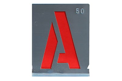 Image of Zink-Schablonen Buchstaben 50 mm