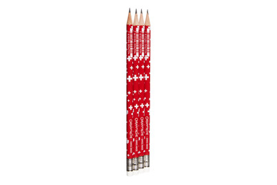 Caran D'Ache Swiss Wood Bleistifte 3er Set - Mit Radiergummi & Spitzer