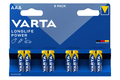 Image of Varta Longlife Power Batterien Aaa/Lr03 8 Stück