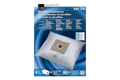 Image of Qualité & Prix Staubsaugerbeutel Microfaser Sa+26 4 Stück