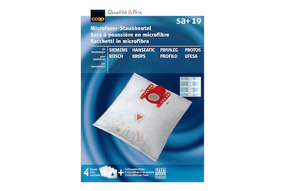 Image of Qualité & Prix Staubsaugerbeutel Microfaser Sa+19 4 Stück bei JUMBO