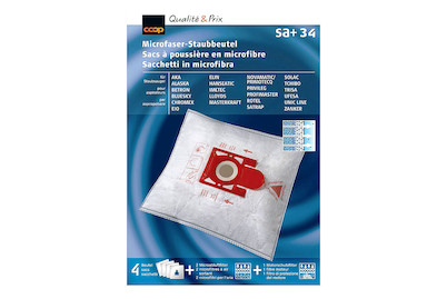 Image of Qualité & Prix Staubsaugerbeutel Microfaser Sa+34 4 Stück bei JUMBO