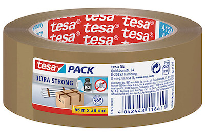 Image of Tesa Paketband PVC 66 m x 38 mm braun bei JUMBO