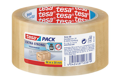 Image of Tesa Paketband PVC 66 m x 50 mm transparent bei JUMBO