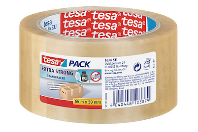 Image of Tesa Paketband PVC 66 m x 50 mm transparent